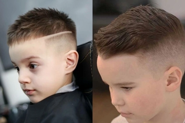 Bé trai với kiểu tóc Undercut hiện đại