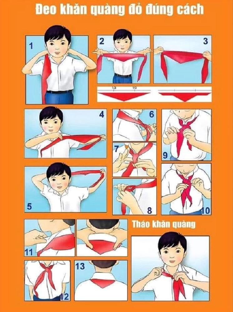 Biến tấu cách quàng khăn đỏ thành vòng cổ thời trang
