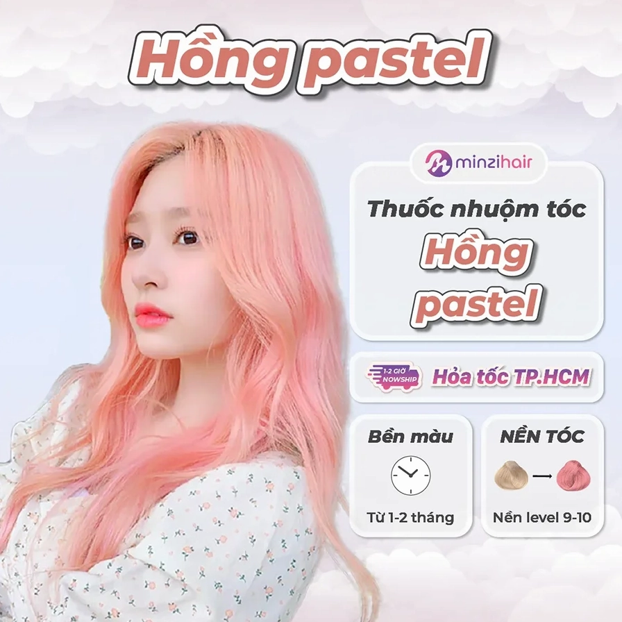Bộ sản phẩm thuốc nhuộm tóc hồng pastel
