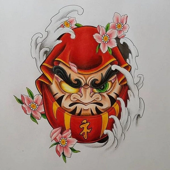 Búp bê Daruma với thiết kế đặc trưng, tượng trưng cho sự kiên cường