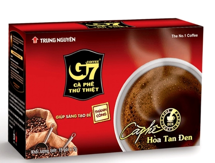 Cà phê đen hòa tan G7 không đường Trung Nguyên