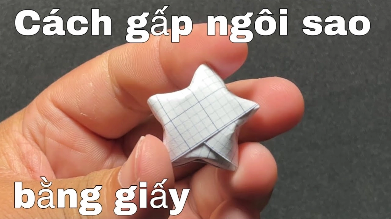 Các bước thực hiện cách gấp ngôi sao giấy 5 cánh cơ bản