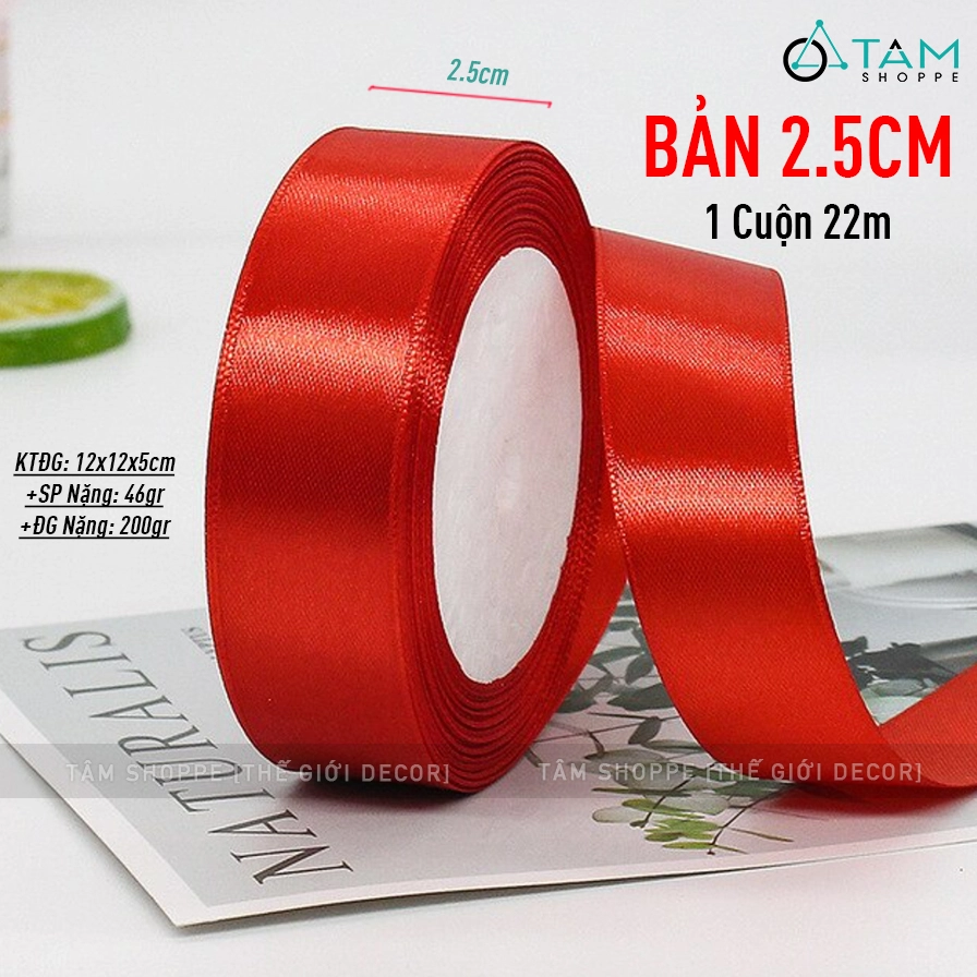 Các loại dây ruy băng lụa satin khác nhau