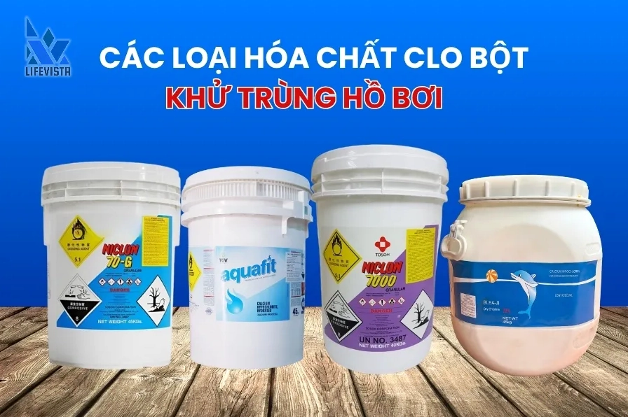 Các loại hóa chất khử trùng hồ bơi phổ biến