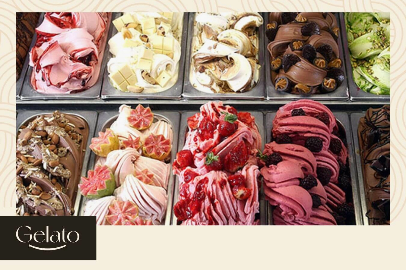 Các loại kem gelato với hương vị đa dạng