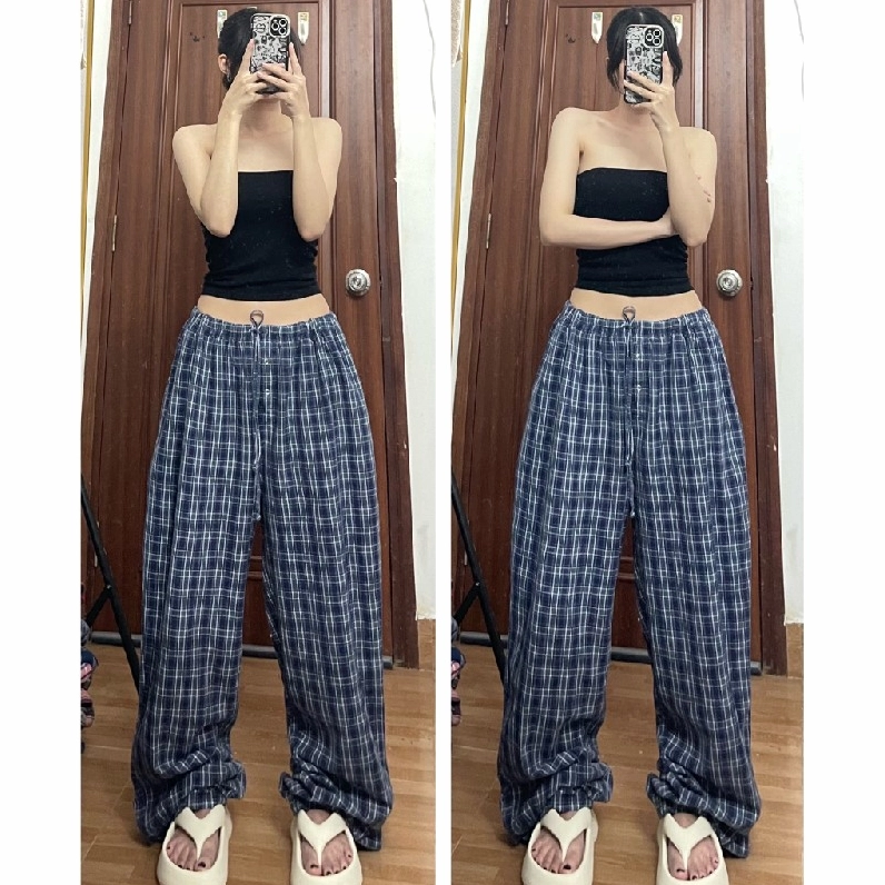 Các mẫu quần flannel với họa tiết kẻ caro đa dạng