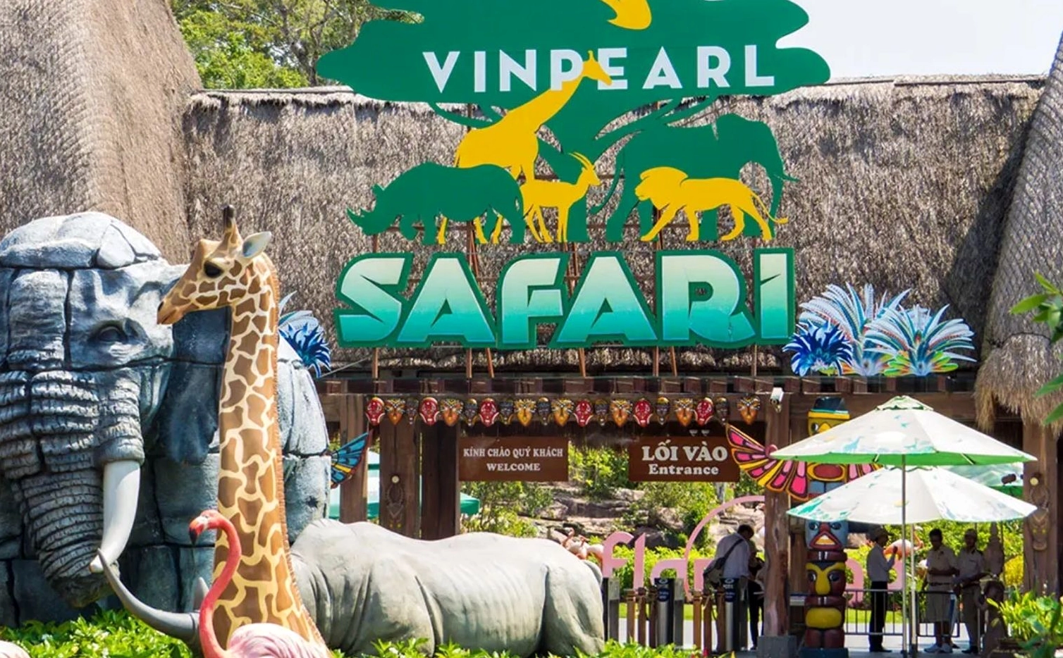 Cảnh quan xanh mát tại Vinpearl Safari Phú Quốc