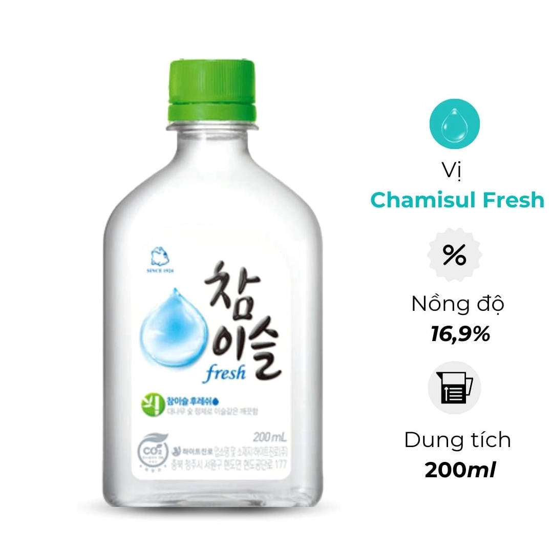 Chai rượu Jinro Chamisul Fresh dung tích nhỏ