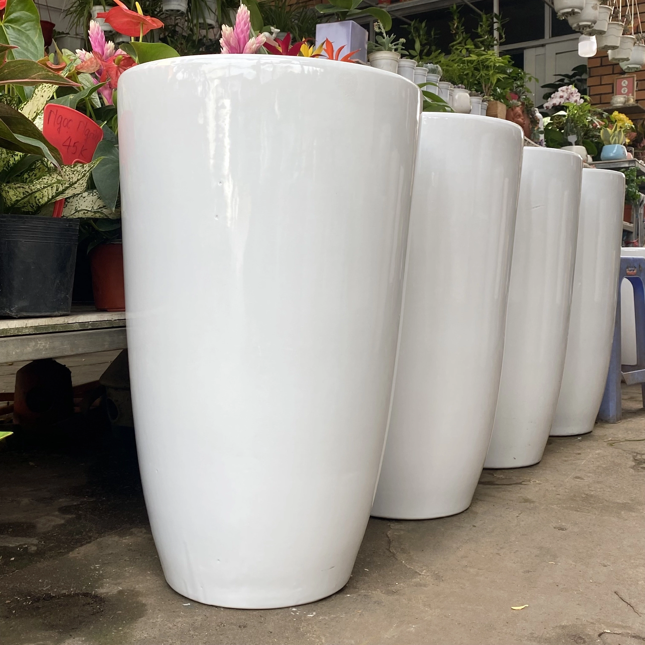 Chậu sứ men rạn nghệ thuật