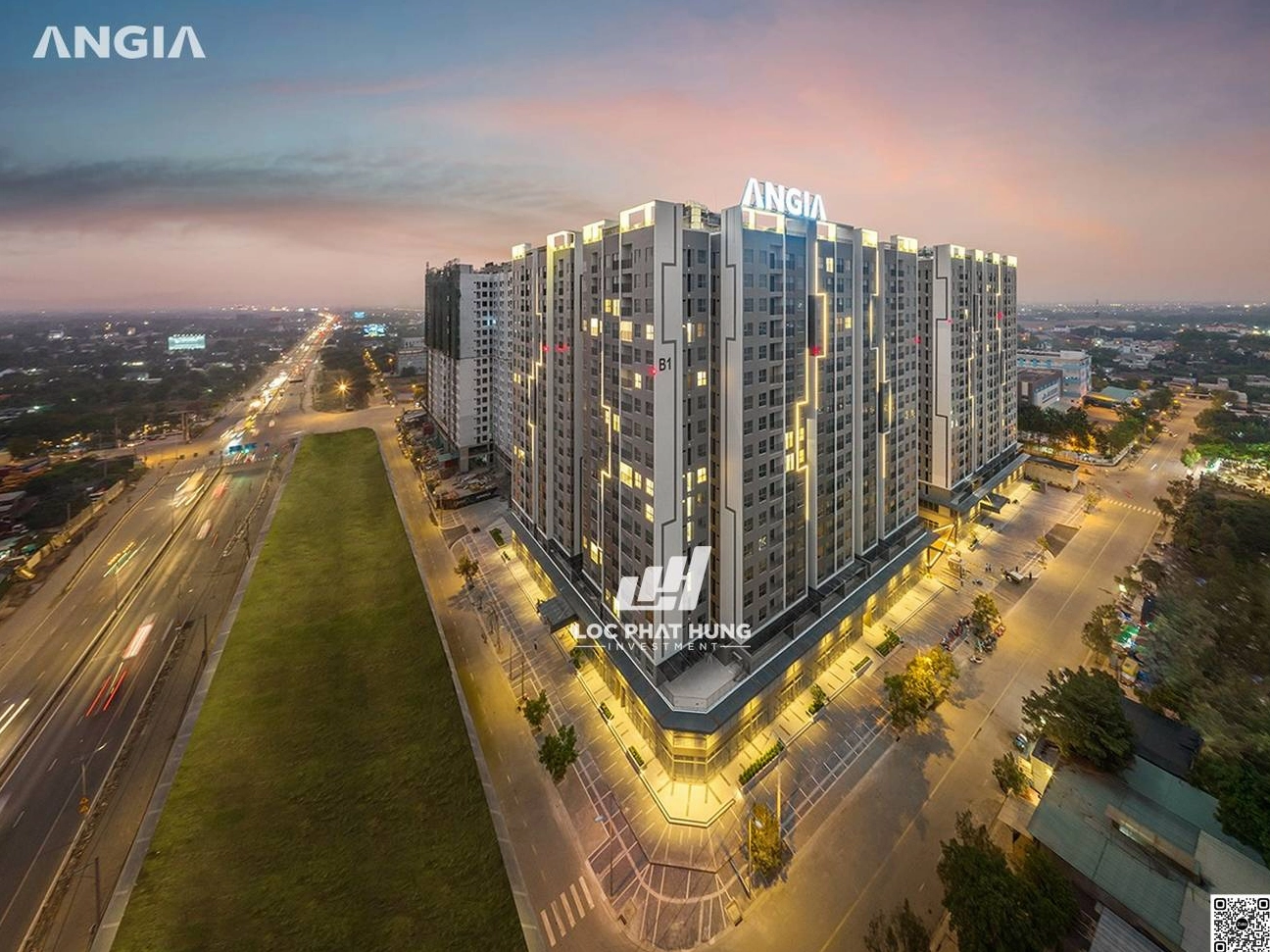 Chung cư West Gate lung linh về đêm
