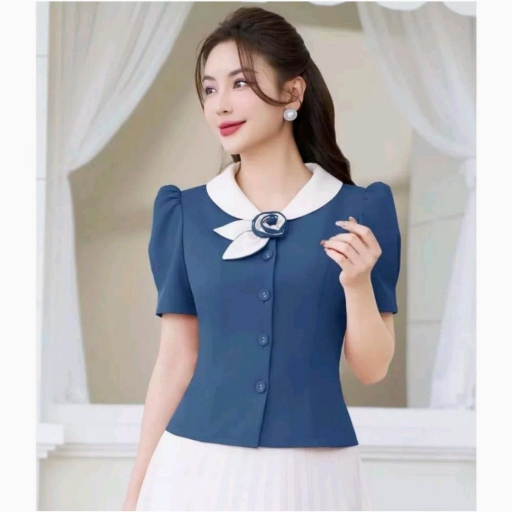 Cô gái diện áo kiểu đẹp với thiết kế tinh tế