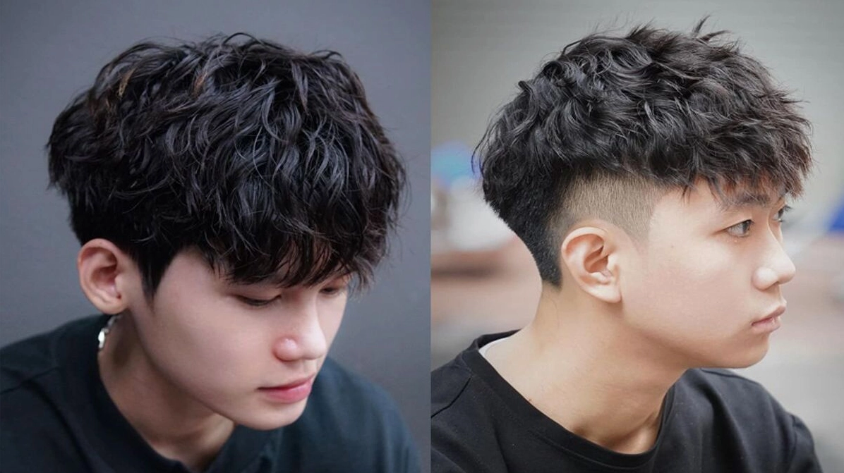 Cô gái với mái tóc layer uốn ruffled dài