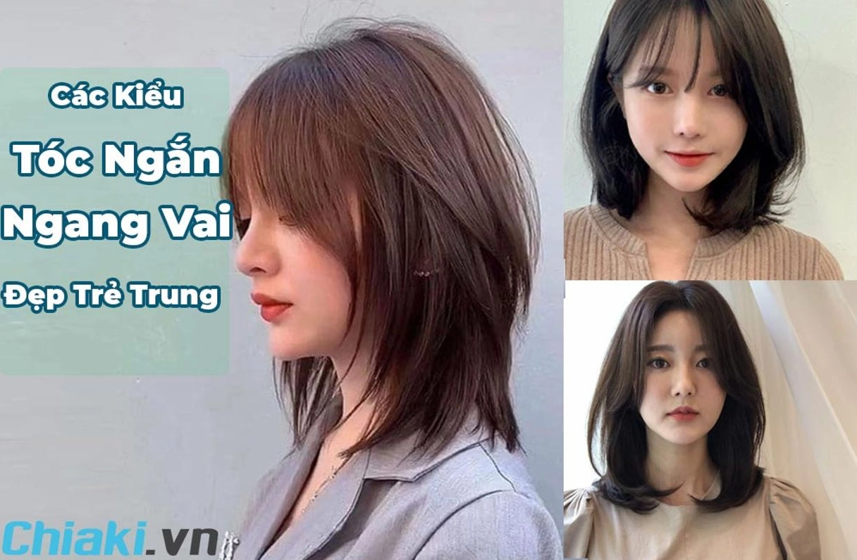 Cô gái với mái tóc ngang vai duỗi cúp
