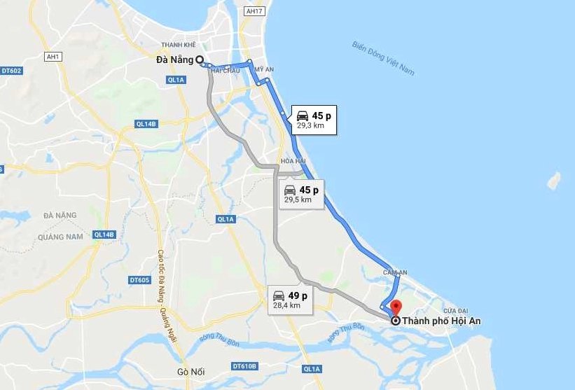 Cung đường ven biển gần Hội An tuyệt đẹp