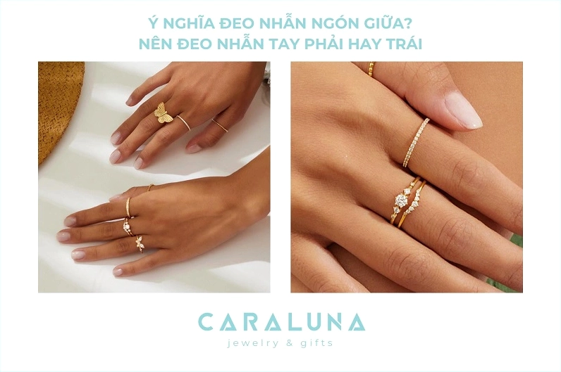 Đeo nhẫn ngón giữa tay phải thể hiện sự tự do và cá tính