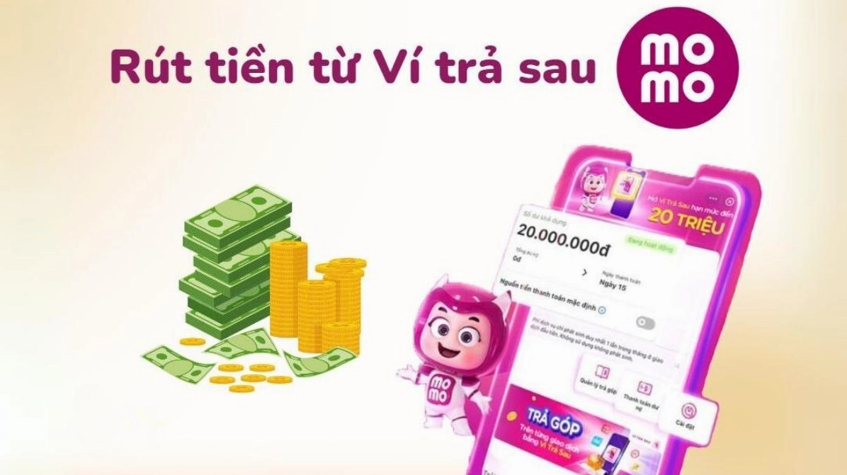 Giao diện ứng dụng MoMo với tùy chọn Ví Trả Sau