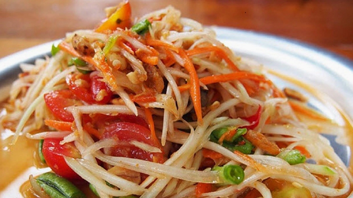 Gỏi đu đủ Thái chay