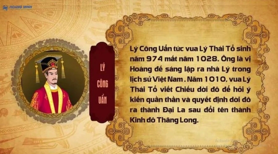 Hình ảnh bản thảo chiếu dời đô