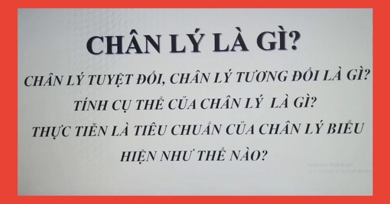 Hình ảnh minh họa khái niệm chân lý