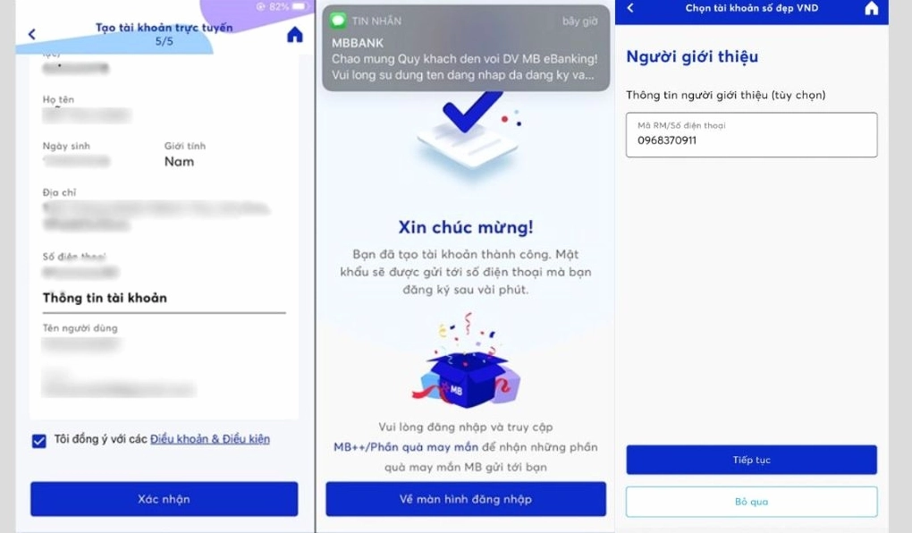 Hình ảnh minh họa mã giới thiệu MB Bank