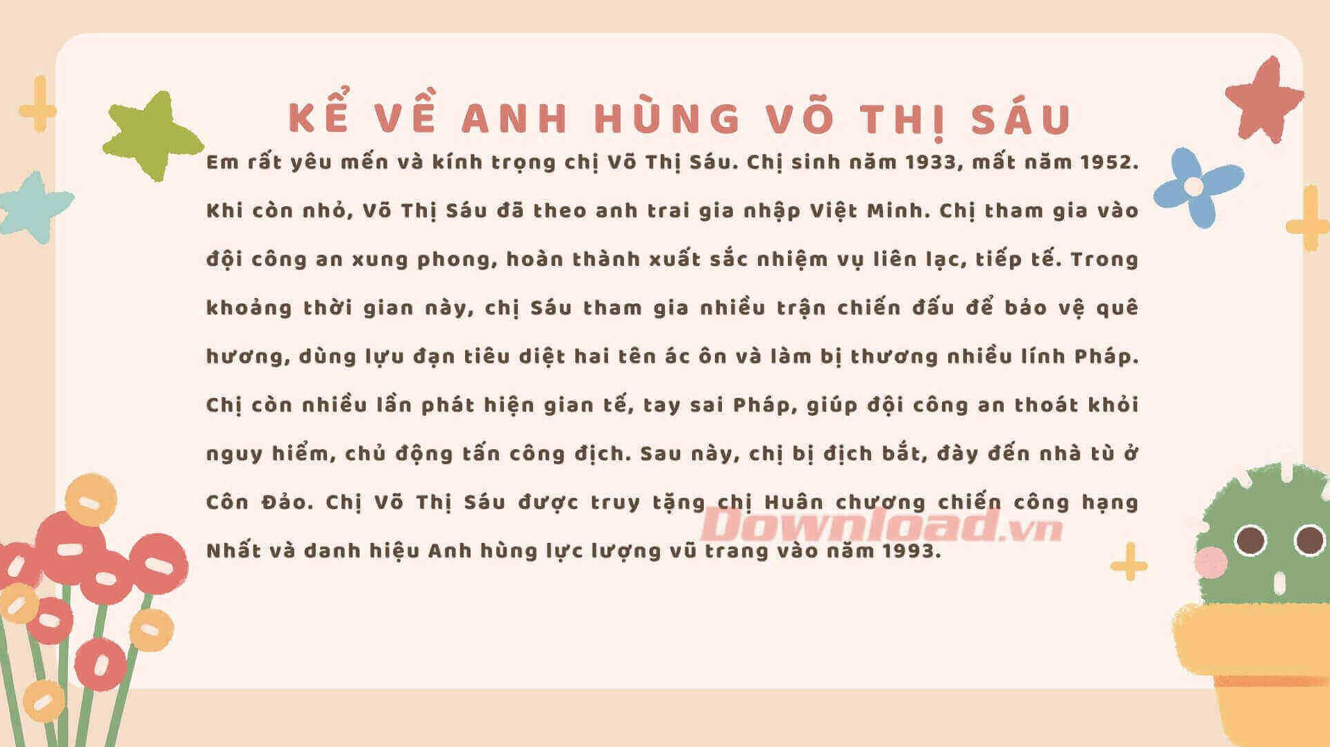 Hình ảnh minh họa Võ Thị Sáu