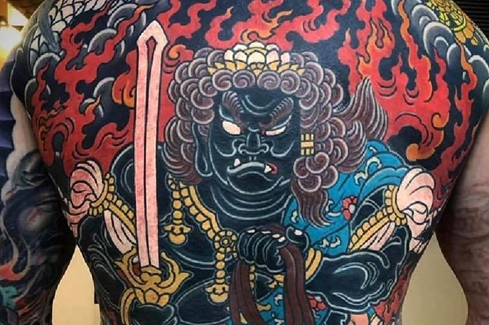 Hình xăm Bất Động Minh Vương uy dũng