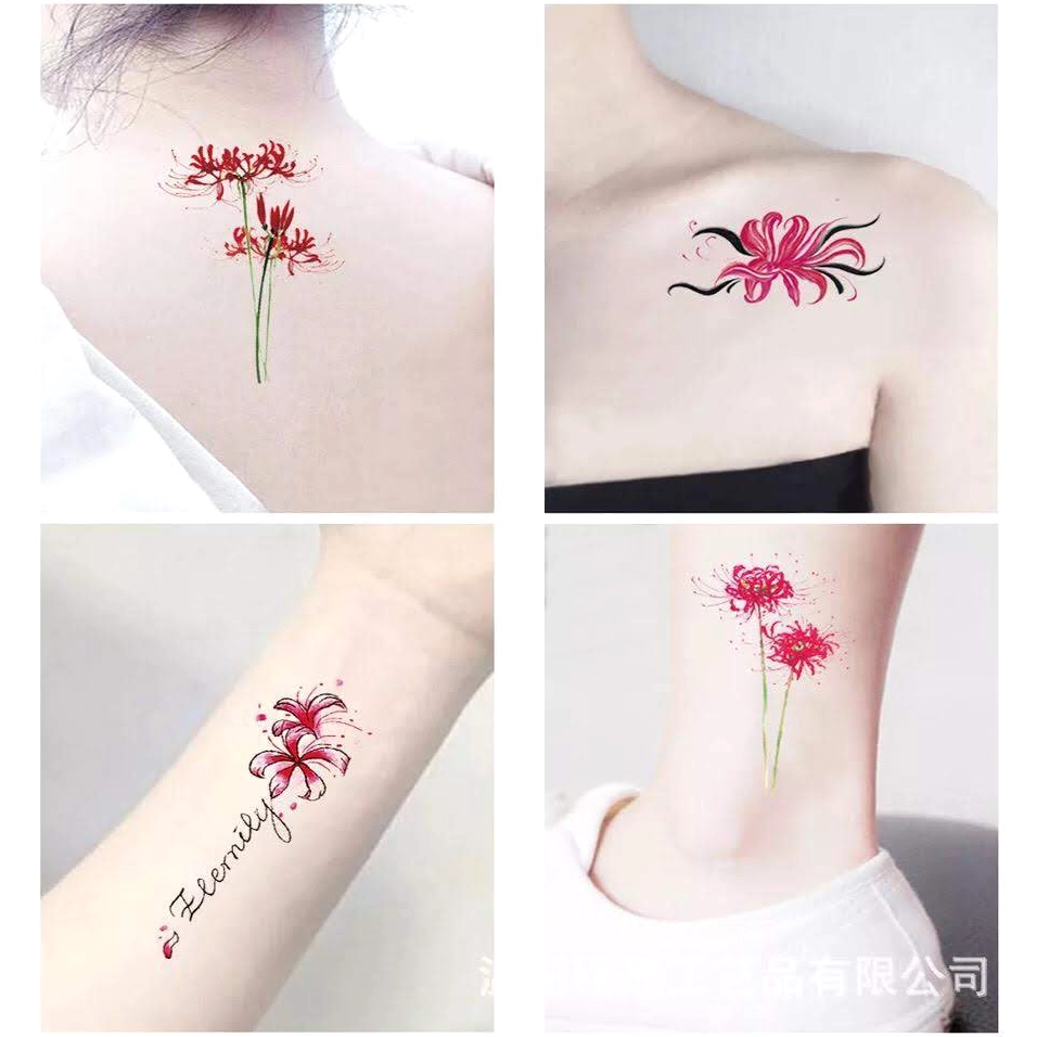 Hình xăm bỉ ngạn mini màu trắng thanh thoát