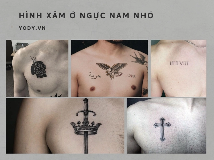 Hình xăm bộ lạc trên ngực nam