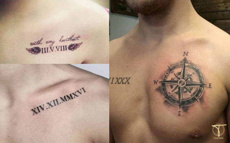 Hình xăm bộ lạc trên ngực nam