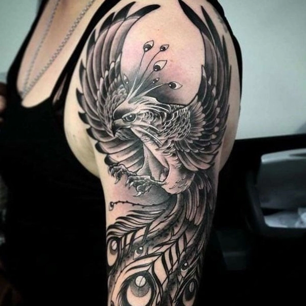 Hình xăm phượng hoàng bắp tay