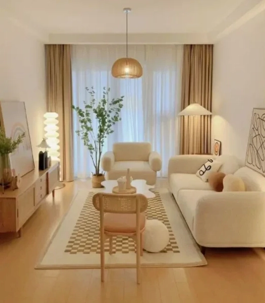 Không gian phòng khách ấm cúng theo phong cách Cozy