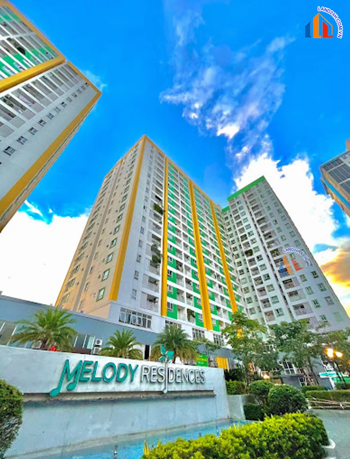 Khuôn viên xanh mát của dự án Chung cư Melody