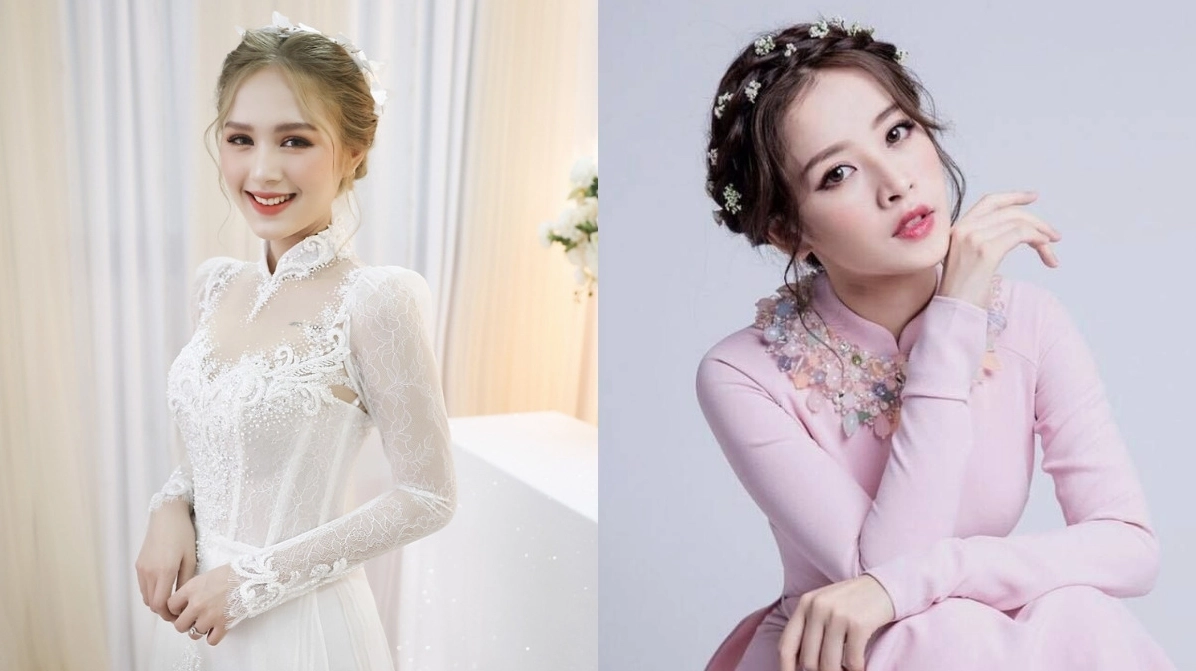Kiểu tóc búi rối thanh lịch khi mặc áo dài