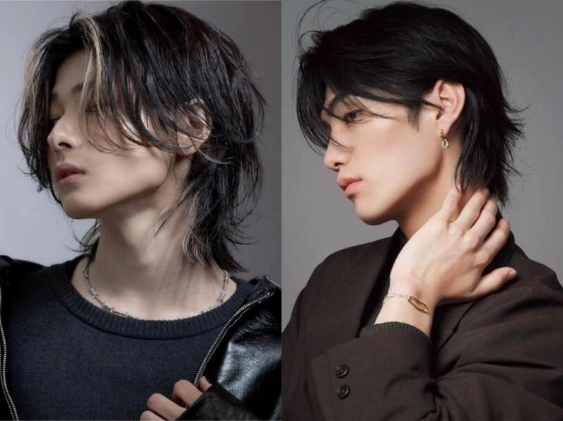 Kiểu tóc mullet nam dài layer kết hợp tóc xoăn