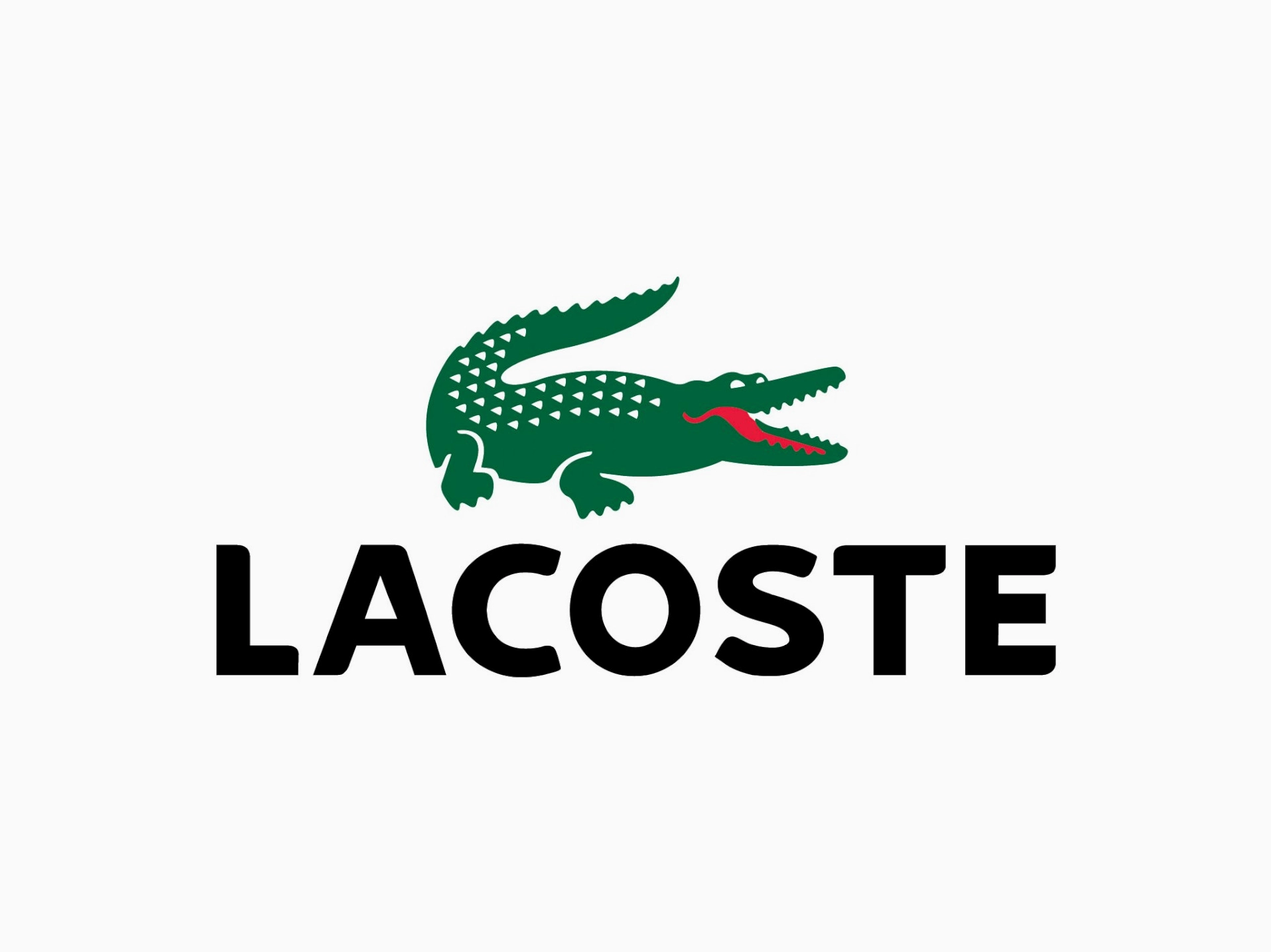Logo cá sấu Lacoste với màu xanh lá đặc trưng