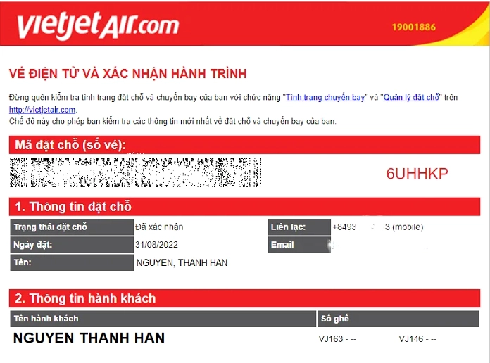 Lưu ý khi kiểm tra vé máy bay đã đặt