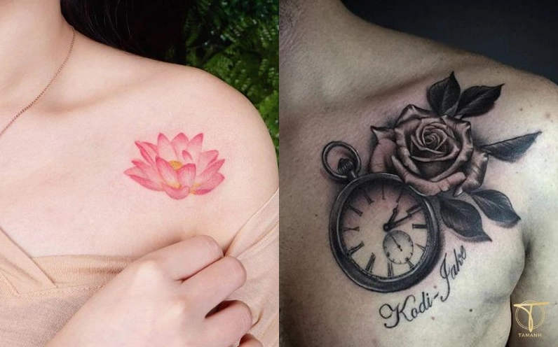 Lưu ý khi xăm hình trên ngực nam nữ