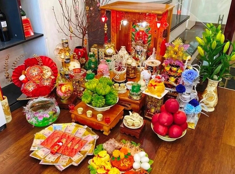Mâm cúng vía Thần Tài