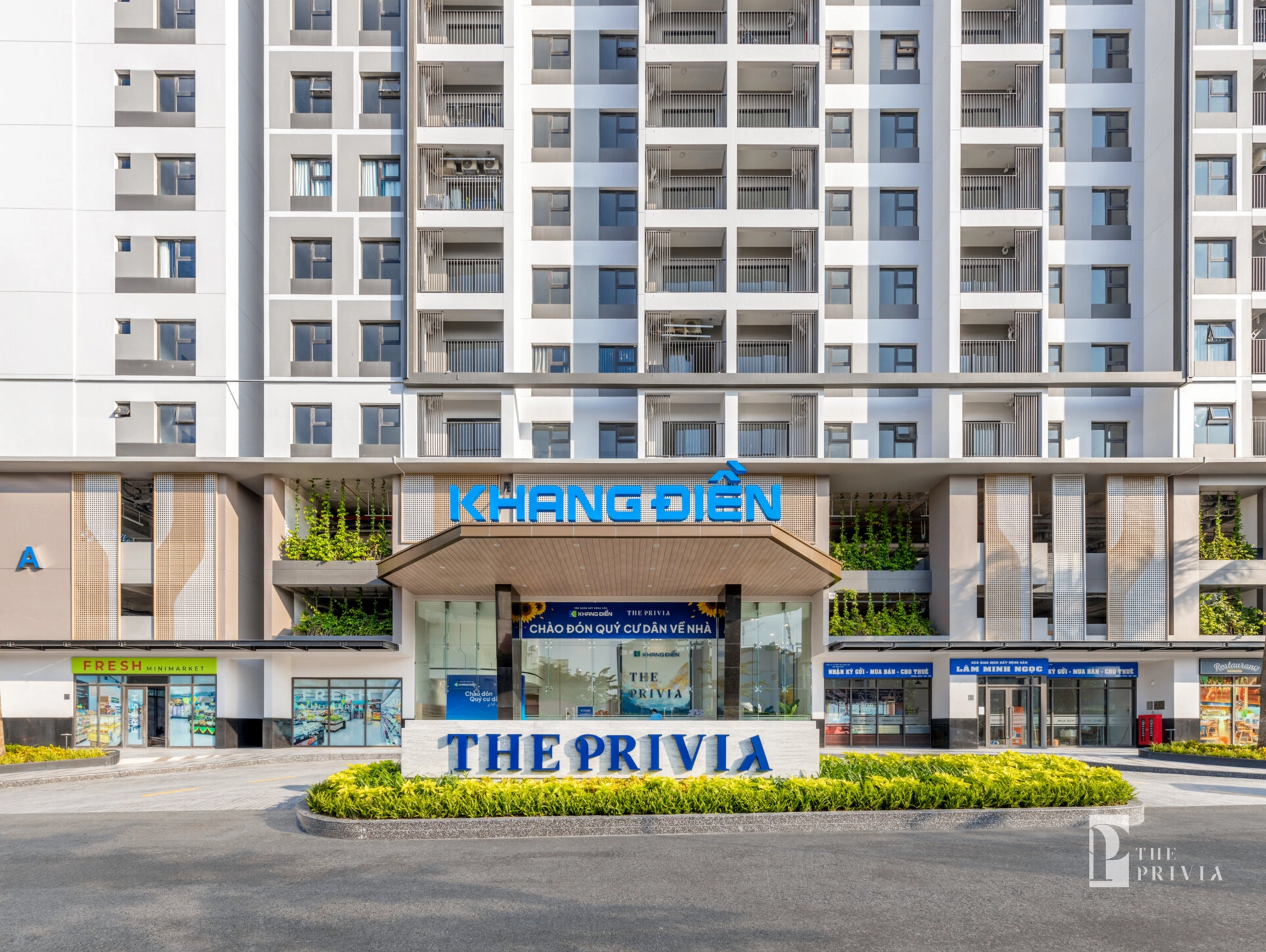 Mặt tiền dự án chung cư Khang Điền với kiến trúc hiện đại