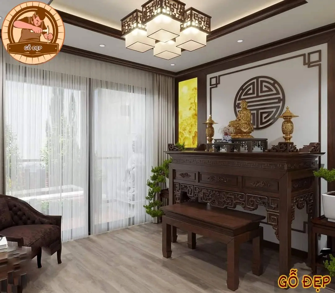 Mẫu bàn thờ gỗ đẹp