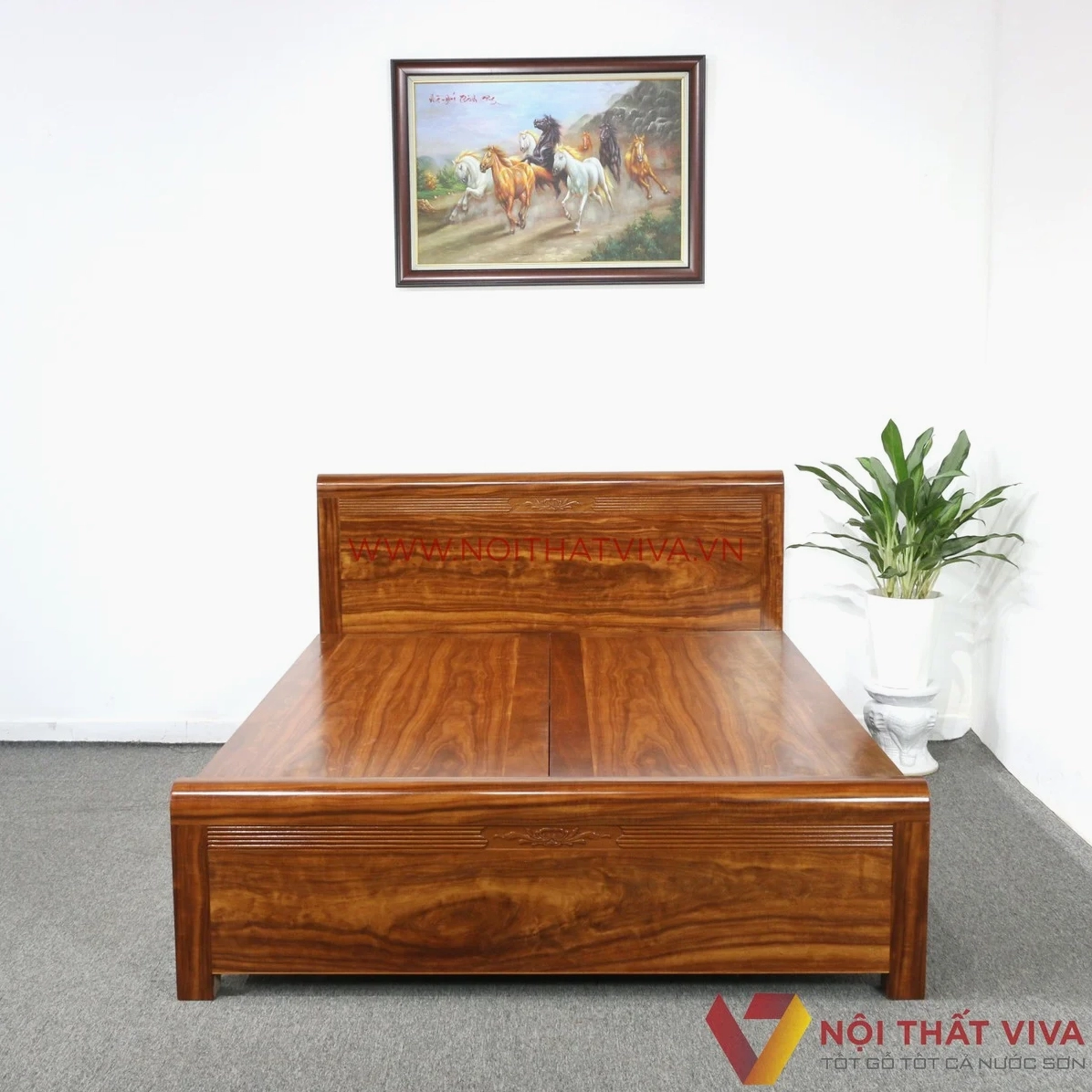 Mẫu giường gỗ hiện đại tối giản