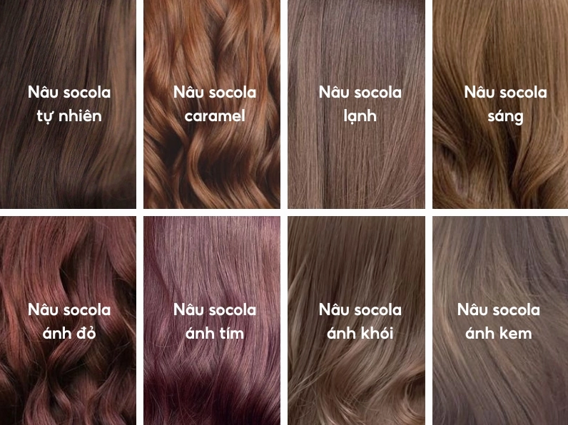 Màu nhuộm nâu socola ấm áp