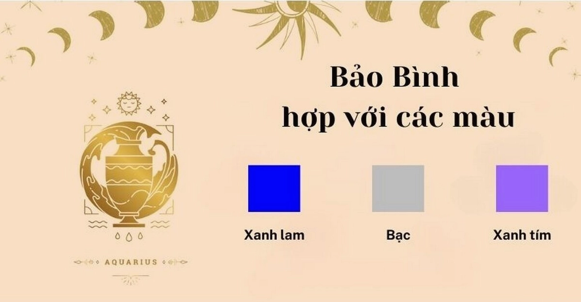 Màu xanh dương là màu sắc chủ đạo cho người cung Bảo Bình