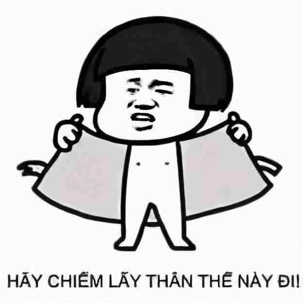 Meme biến thái với biểu cảm chống nanh