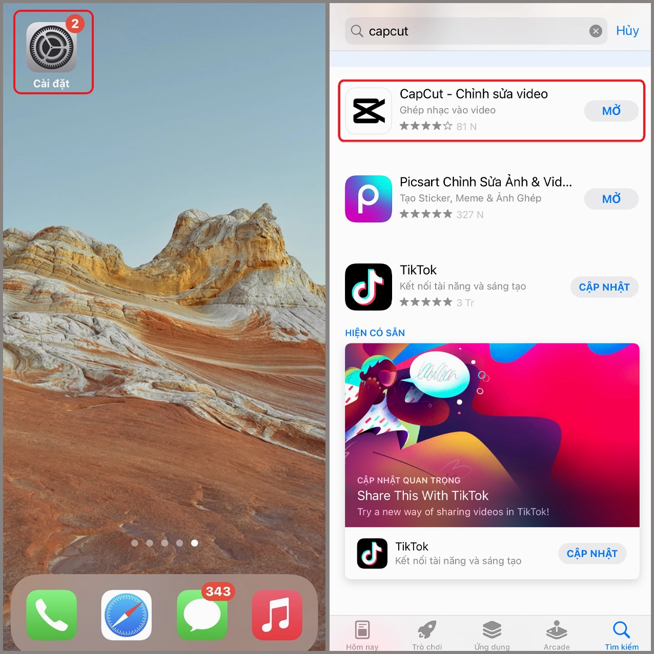 Minh họa giao diện chọn nhạc nền cho video trên iPhone
