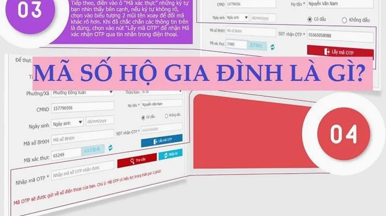 Minh họa mã số hộ gia đình