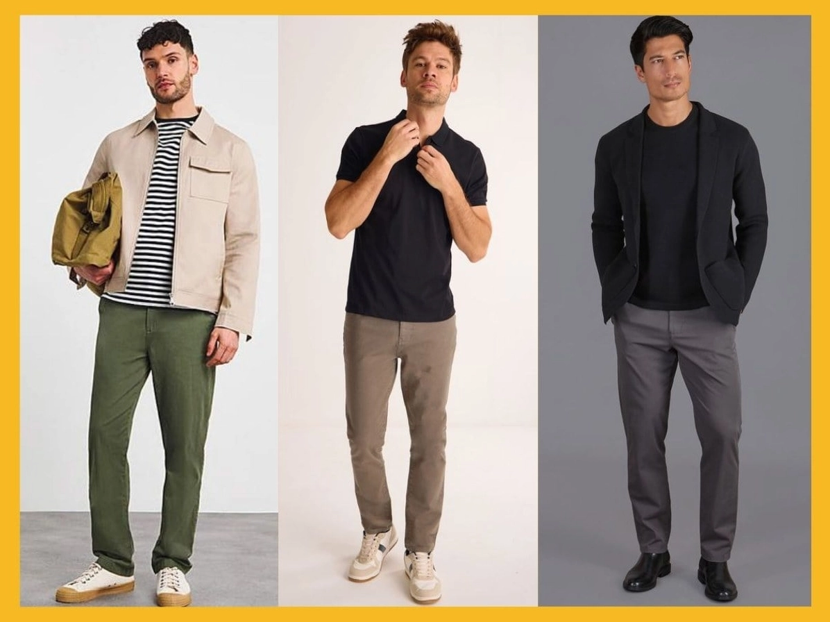Một cặp đôi trẻ trung diện trang phục phong cách casual dạo phố