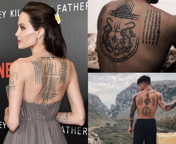 Nghệ sĩ xăm hình đang thực hiện một mẫu tattoo phức tạp