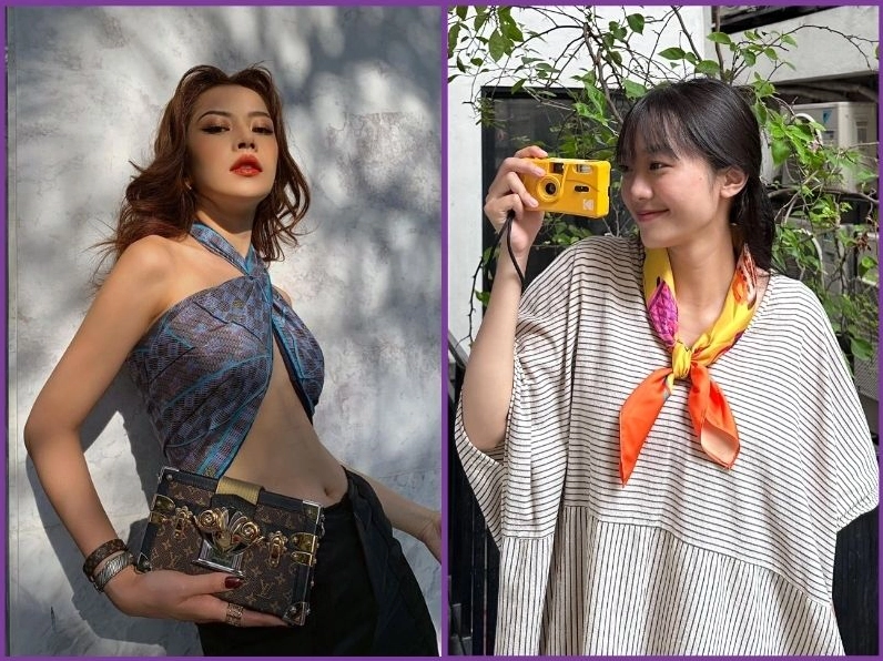 Người mẫu nam đeo khăn bandana theo phong cách cao bồi