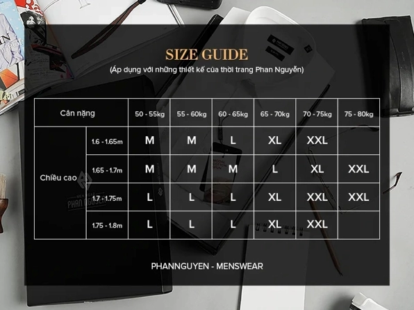 Người mẫu nam mặc trang phục vừa vặn size XL